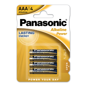 Panasonic AAA Alkaline Power, Pack of 4